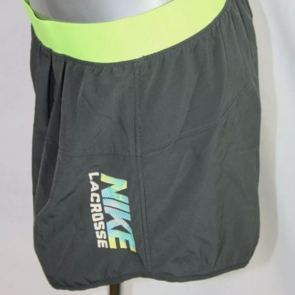NIKE LACROSSE GRAY LIME JUST DO IT SIZE MEDIUM WOMENS SHORTS